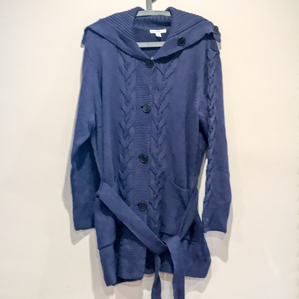 NWOT Cable Knit Blue Sweater